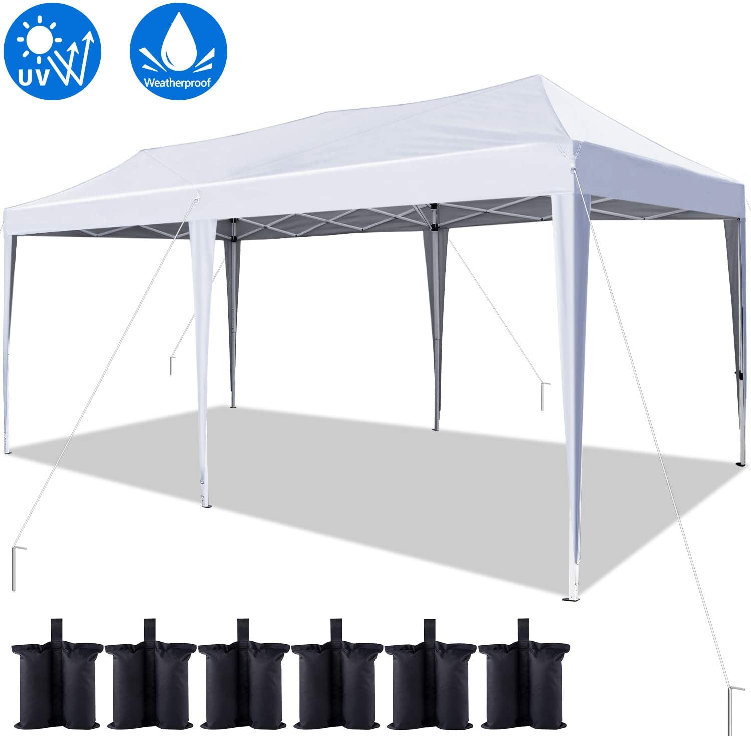 Quictent 10x20 ft Easy Pop up Canopy Tent Instant Canopy ...
