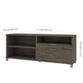 thumbnail image 5 of Bestar Pro-Linea 72W Credenza with 2 Drawers walnut grey, 5 of 5
