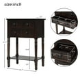 thumbnail image 3 of Hall Table Narrow Entry Console Table Slim Sofa Table with Three Storage Drawers and Bottom Shelf for Living Room Entryway Hallway, Espresso, 3 of 7
