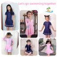 thumbnail image 2 of Traje de baño para niños, traje de baño de manga larga para niñas, traje de baño de estilo occidental lindo siamés de princesa coreana para niños grandes, 2 of 6
