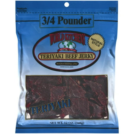 World Kitchens Natural Style Teriyaki Beef Jerky, 12 oz