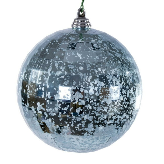 4" Baby Blue Mirror Mercury Orn 6/Bag