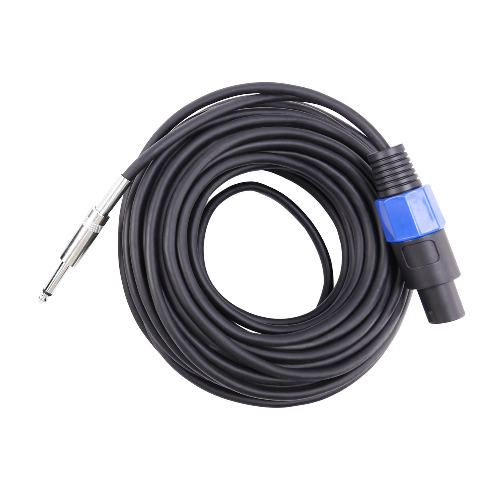 2 Pack 50 Ft Speakon to 1/4 Inch Male Speaker Cables 12 Gauge AWG Wire Audio Amplifier Connection Cord 6.35mm DJ/PA Speaker Cable Wire with Twist Lock