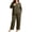 Army Green, variant on NominalSnug Plus Size Pajamas for Women Set Ribbed Knit Pjs Womens 2 Piece Long Sleeve Pajama Sets with Pockets Sleepwear