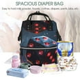 thumbnail image 5 of Pofeuu Cosmic Red Sparkle Dice Print Diaper Bag Backpack, Multifunction Travel Pack Maternity Baby Changing Bags, Large Capacity, Waterproof, 5 of 6