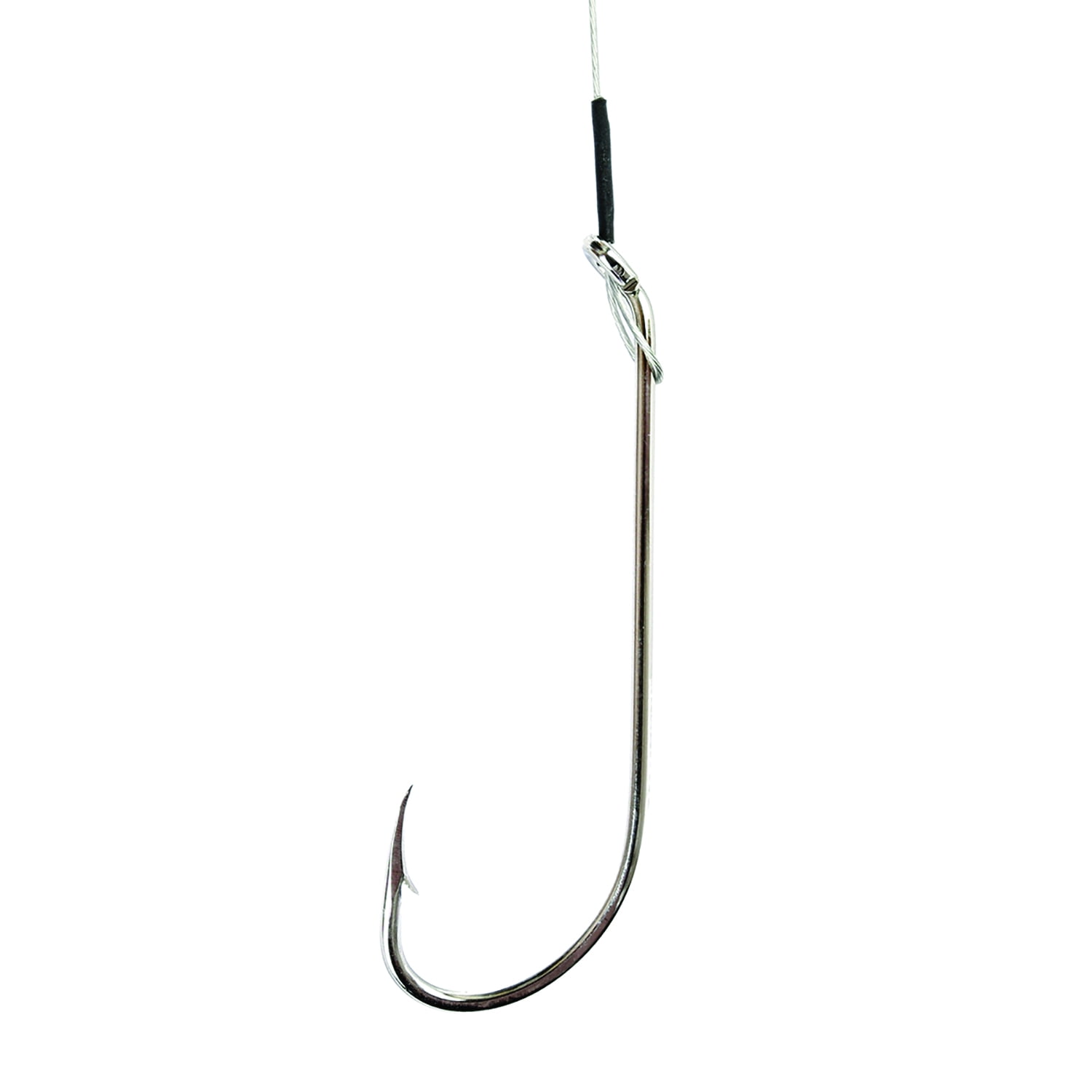 (2 pack) Eagle Claw 420NWH-4 Snelled Nylawire 2X Long Shank Hook, Nickel, Size 4, 5 Pack