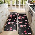 thumbnail image 4 of Kitchen Rugs Sets Of 2,Pioneer Flower Floral Print Pattern Anti Fatigue Kitchen Mat Rugs Non Slip Washable,Decorative Kitchen Floor Mats for Kitchen,Sink,Laundry,17"x47"+17"x47", 4 of 5