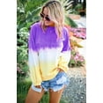 thumbnail image 1 of Sweatshirt Tie Dye pour Femmes Décontracté Léger Doux Confortable Ample Col Rond Tunique Grande Taille, 1 of 4