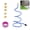 Blue, variant on 3-Way Standing Mister for Outside Patio, Leak-Proof Flexible Misting Cooling System with Brass Nozzles, Portable Outdoor Hose Mister Attachment for Umbrella, Deck, Greenhouse, Chicken Coop