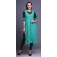 thumbnail image 2 of Bimba Kurti Droit Imprimé Décontracté Manches 3/4 Robe Longue Kurta pour Femmes, 2 of 6