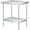 Double Layer Without Wheels, variant on GloryStar Stainless Steel Table, Heavy Duty Worktable with Adjustable Undershelf, 2 Tier Metal Prep Table for Commercial Kitchen, Restaurant, Garages