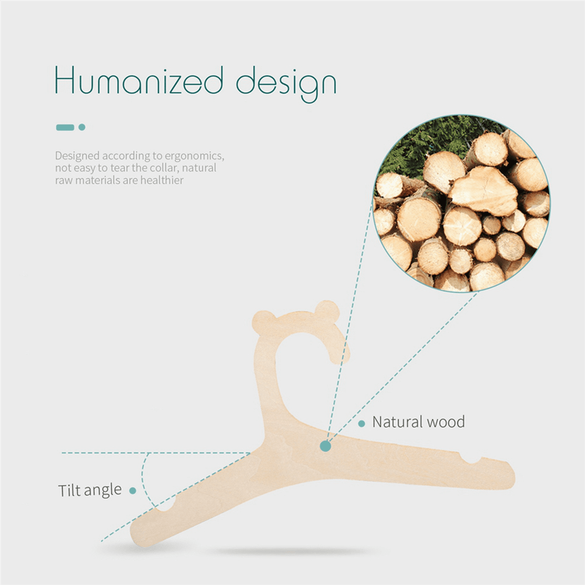 90 Pcs Wooden Hanger for Baby Clothes Natural Wood Hanger for Baby Clothes Hanger Rack Room Nursery Decor for Kids