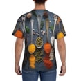thumbnail image 3 of Bixox Men's Various Herbs And Spices In Spoons Printed Short Sleeve Skinny Athletic T-Shirt, 3 of 6