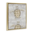thumbnail image 3 of Stupell Industries Grey Sea Turtles Drawing Gold Framed Floater Canvas Wall Art design by Patti Bishop, 21 x 17, 3 of 9