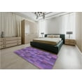 thumbnail image 5 of Ahgly Company Machine Washable Indoor Rectangle Transitional Purple Area Rugs, 7' x 10', 5 of 7