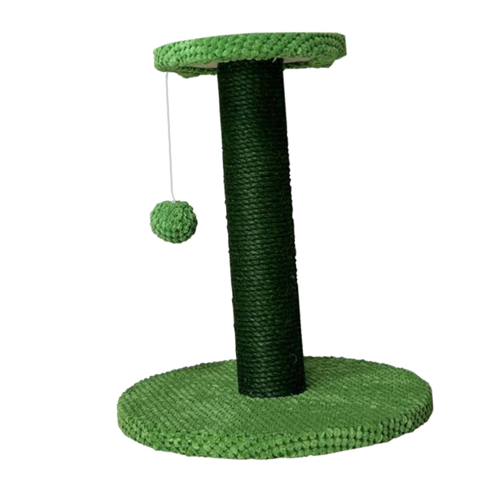 Sisal Cat 36cm Tall Decoration Cat Claw Scratcher Stable Structure Durable Toy with Interactive Ball for Kittens