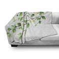 thumbnail image 3 of Dragonfly Soft Flannel Fleece Blanket, Leaves with Little Dragonflies and Jasmine Environmental Botanical Illustration, Cozy Plush for Indoor and Outdoor Use, 50" x 60", Green White, by Ambesonne, 3 of 6
