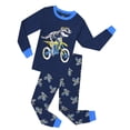 thumbnail image 2 of Rimyaw Boys Pajamas Set Dinosaur Car Graphic Sleepwears Kids Cotton Long Sleeve Casual Clothes 6T, 2 of 8