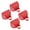 Red, variant on Pack of 4 Antirust Cheering Instruments Cowbell Set for Rallies Pet Collar Tracking Devices and Party Fun Additions