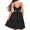 Black, variant on Girls Spaghetti Strap Tie Back Dress Ruffle Hem Summer Beach Casual Sundress with Pockets, 6-14Y