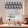 thumbnail image 2 of Valances for Windows Grey Christmas Snowman Rod Pocket Cafe Window Treatments Valance Curtains for Kitchen Bathroom Laundry Basement Windows 42"x18", 2 of 7