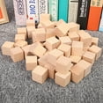 thumbnail image 6 of ZUARFY Wooden Cubes Natural Unfinished Craft Wood Blocks for Baby Shower Pack of 20, 6 of 8