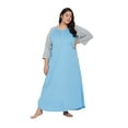 thumbnail image 2 of Oussum Women Nightdress Loungewear Long Sleeve Sleepwear Dress with Pockets, 2 of 8