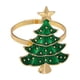 thumbnail image 2 of Servilletas de árbol de Navidad - vajilla de metal de aleación, plata verde dorada, decoración festiva para comedor, 1,96x1,77x1,18 pulgadas, 2 of 6