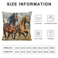 thumbnail image 5 of SHANXI Horse Pillows Decorative Throw Pillow Cover Case Run in The Wild Wind Sand 24x24in, 5 of 5