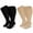 Black/ Beige, variant on Plus Size Compression Socks for Women Men 20-30 mmHg 2xl 3xl 4xl , Wide Calf High Tights Long SocksStockings Best Support for Circulation, Running