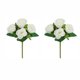 thumbnail image 2 of CaiYueKe Fake Roses Artificial Flowers for Outdoors Summer Decor, 2 Bouquets UV Resistant Fake Flower Bouquet Faux Silk Roses for Wedding Birthday Party Home Mother's Day Cemetery Decor, 2 of 6