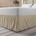 thumbnail image 1 of Retro Bed Skirt, Bicolour Pattern of Vertically Arranged Bead Like Shapes Abstract Items, Elastic Bedskirt Dust Ruffle Wrap Around for Bedding Decor, 4 Sizes, Yellow Violet and White, by Ambesonne, 1 of 2