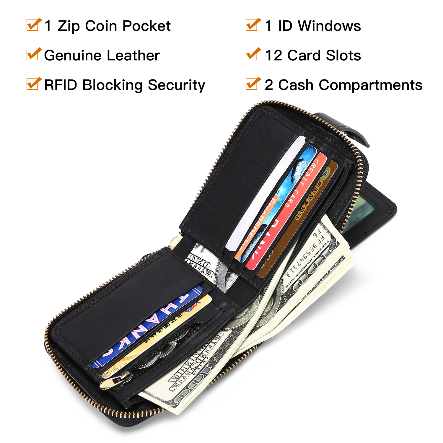 Falan Mule Genuine Leather Bifold Wallet for Men photo 7