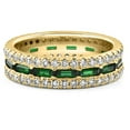 thumbnail image 2 of Pompeii 2 1/2 Ct Diamond & Emerald Eternity Ring in Yellow Gold Lab Grown (F/G,VS1-VS2), 2 of 4