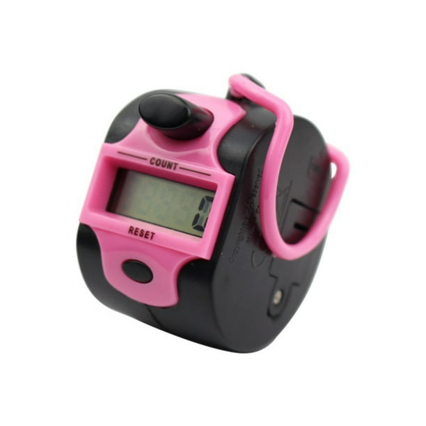 Seitruly Mini contador de mano, clickers de de punto de mano, número de 5 dígitos, Manual, LCD Digital, herramienta electrónica de conteo de Golf Videojuegos y accesorios Rosa