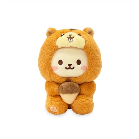 Anirollz Fall Animals 6” Small Squirrel with Acorn Bunniroll Sitting Stuffed Animal Plush Toy
