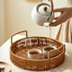 thumbnail image 2 of Pisexur Batería de cocina Cesta de almacenamiento tejida de caña, cesta de almacenamiento tejida para mesa, cesta de almacenamiento para bocadillos de frutas secas, b para la cocina del hogar, 2 of 7