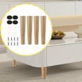 thumbnail image 6 of deevoka 4 Pieces Wood Furniture Legs Couch Legs for NightStand Dresser Loveseat 40cm, 6 of 9