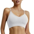 thumbnail image 4 of Arlun,Sports Bras for Women Full Coverage No Underwire Thin Bra Adjustable Spaghetti Strap Crop Tank Top Backless Bras Comfort Breathable Workout Yoga Daily Bra White S, 4 of 6