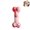 Red, variant on Squeaky Bone Dog Chew Toy, Textured Dental Cleaning Rubber Bone Toy, Indestructible Teeth Grinding Squeaking Dog Toy for Small Medium Breeds Interactive Play