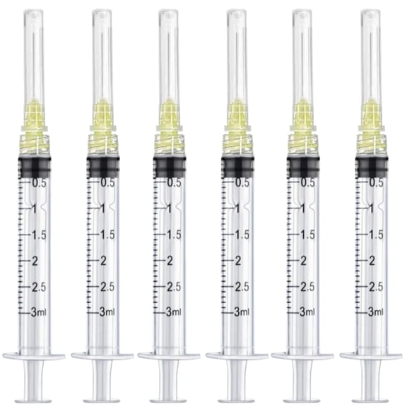 Utensilios dispensadores de laboratorio Zoganton, 3 ml, 20 Ga, 50 unidades, envueltos individualmente