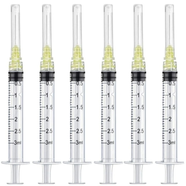 Utensilios dispensadores de laboratorio Zoganton, 3 ml, 20 Ga, 50 unidades, envueltos individualmente