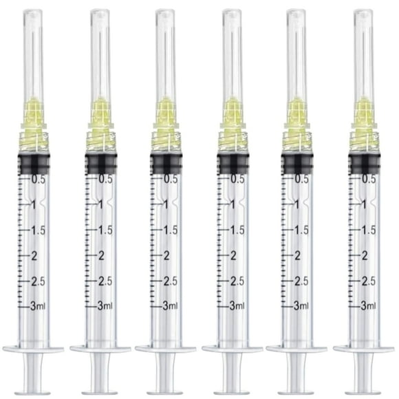 Utensilios dispensadores de laboratorio Zoganton, 3 ml, 20 Ga, 50 unidades, envueltos individualmente