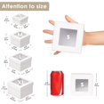 thumbnail image 2 of Square Gift Boxes with Lids for Presents Small White Gift Boxes with Clear Window Nesting Gift Boxes Set of 4 Flower Boxes for Arrangements, Mother's Day, 2 of 5
