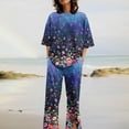 thumbnail image 4 of Teissuly Women's Summer Suit Fashion Short Printing Color Trousers Casual Two-Piece Suit, 4 of 6