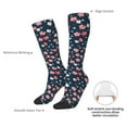 thumbnail image 4 of Naloa Cherry Blossoms Thigh High Socks Extra Long Stretchy Sock Women Over Knee High Opaque Stocking Daily Wear, 4 of 6