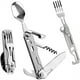 thumbnail image 1 of Suministros de cocina, cuchillos, utensilios de cocina, juego de utensilios de cocina, vajilla para exteriores, cuchillo, tenedor, combinación de acero inoxidable 420, cuchillo desmontable, regalo Pin, 1 of 9