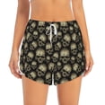 thumbnail image 4 of Lsque funny Retro Skull Printed Women's Running Shorts with Liner Pockets,Elastic Quick Dry Workout Athletic Gym Yoga Shorts,Womens High Waist Shorts-Large, 4 of 9