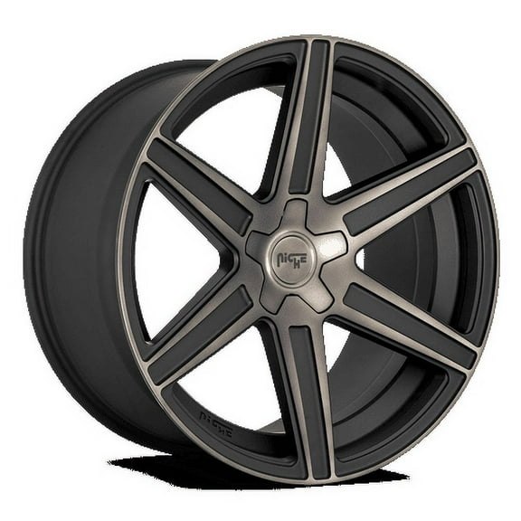 Niche 1PC Aluminum Rim M236 CARINA 24X10in Matte Machined Double Dark Tint Finish, M2362400B4 25