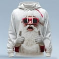 thumbnail image 3 of KHONTS Santa Christmas Hoodies for Men 2025 Funny Christmas Hooded Sweatshirts Crewneck 3D Printed Xmas Holiday Pullover Shirts with Pocket 2-White L, 3 of 3